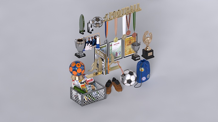 渲染模型_奖牌奖杯001