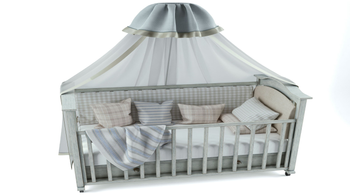 渲染模型_婴儿床021