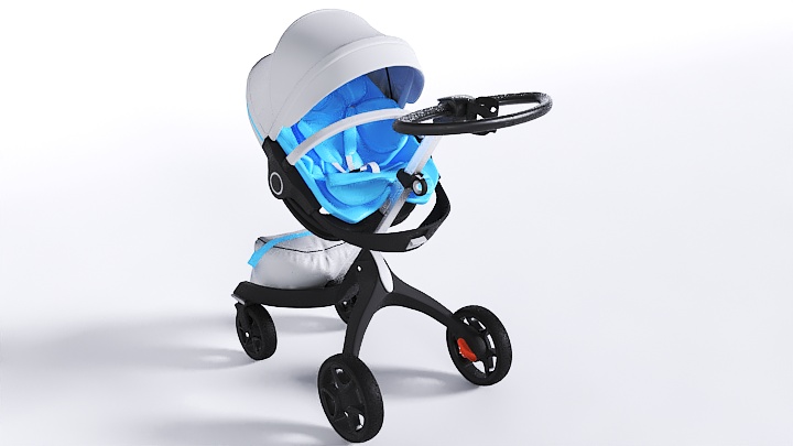 渲染模型_婴儿车004