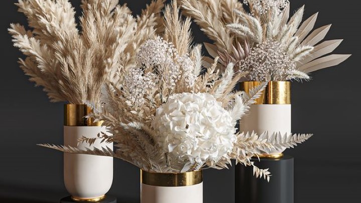 渲染模型_室内插花植物010