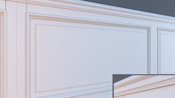 渲染模型_室内欧式墙面001