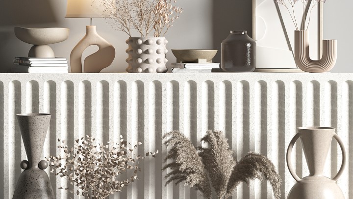 渲染模型_室内装饰插花007