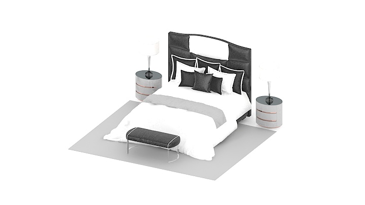 渲染模型_床1096