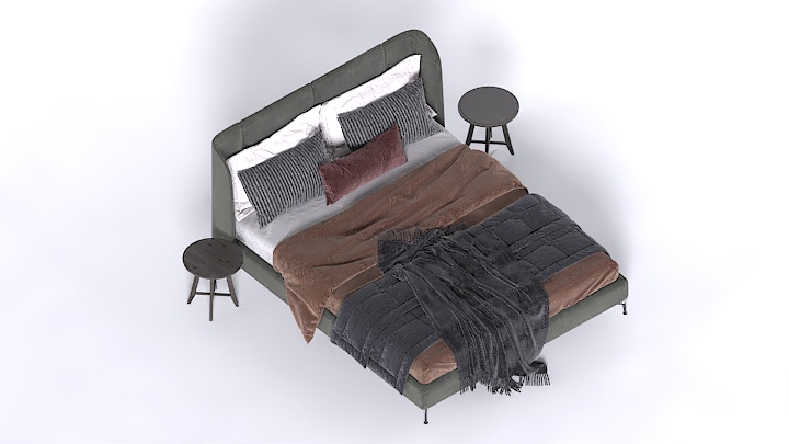 渲染模型_床1160