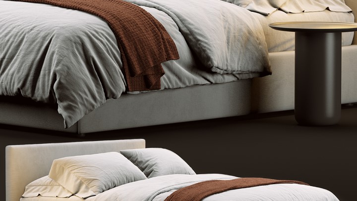 渲染模型_床1176