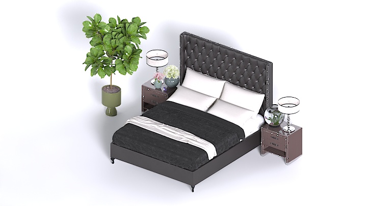 渲染模型_床1198