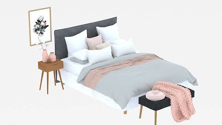 渲染模型_床1201