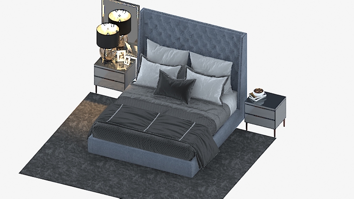 渲染模型_床1202