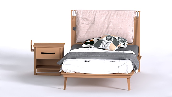 渲染模型_床1348