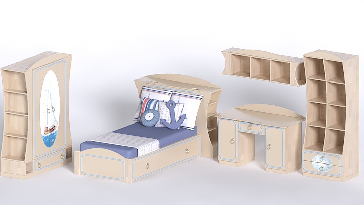 渲染模型_床1363