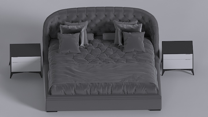 渲染模型_床734