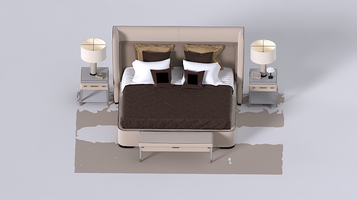 渲染模型_床739