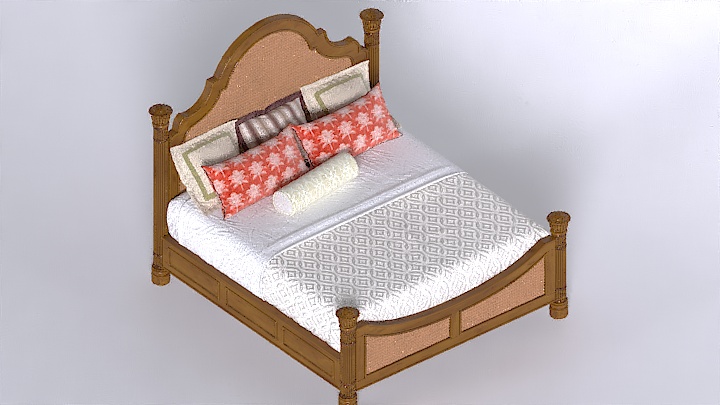 渲染模型_床847