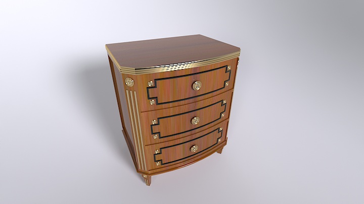 渲染模型_床头柜011
