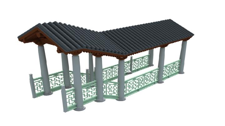 渲染模型_廊桥012