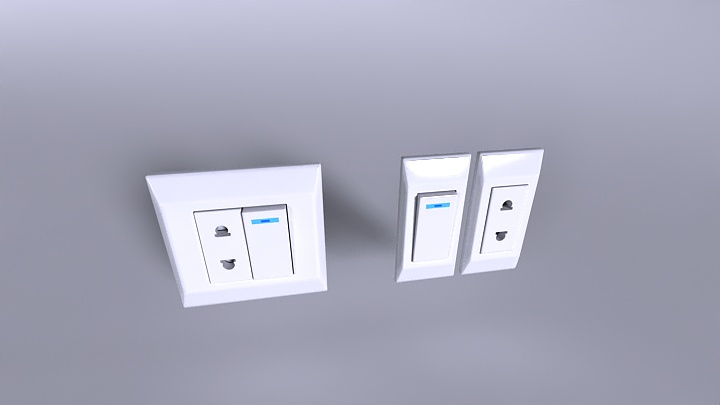 渲染模型_开关面板001