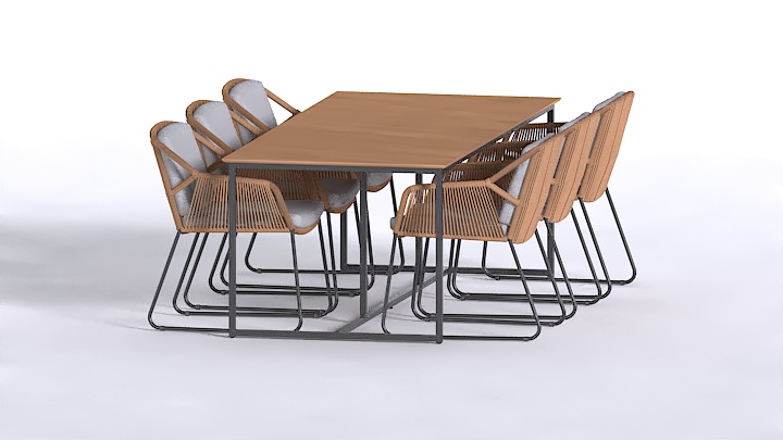 渲染模型_户外桌椅005