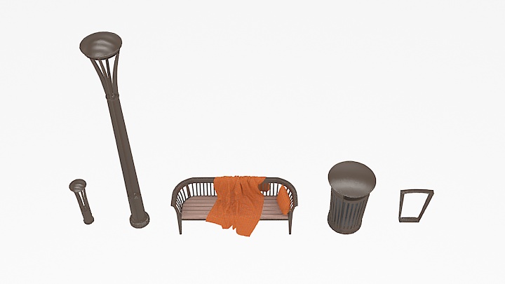 渲染模型_户外椅子002