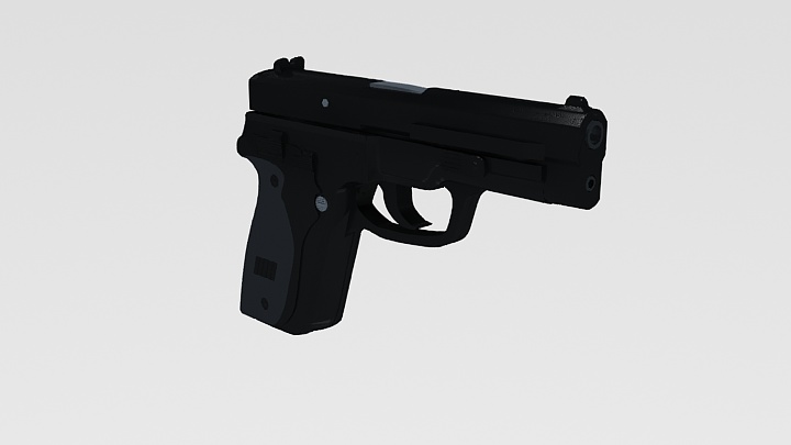 渲染模型_手枪005
