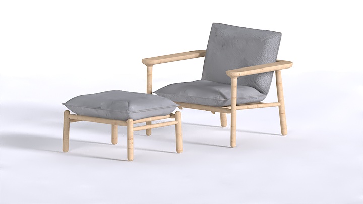 渲染模型_扶手椅子001