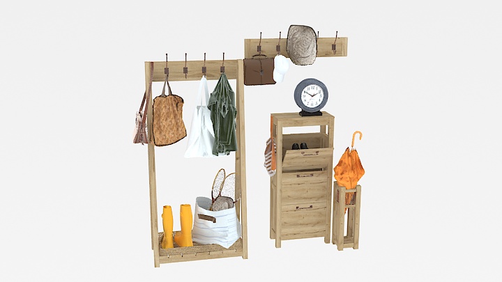 渲染模型_挂衣架002