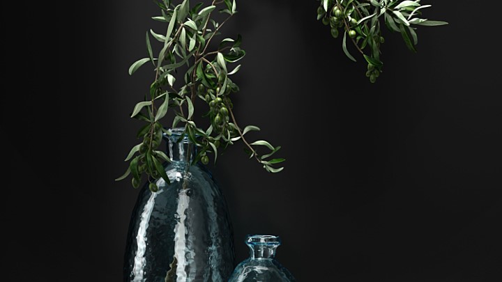 渲染模型_插花006