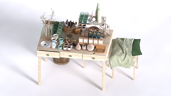 渲染模型_摆件200