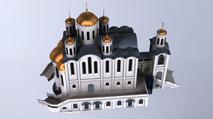 渲染模型_教堂001