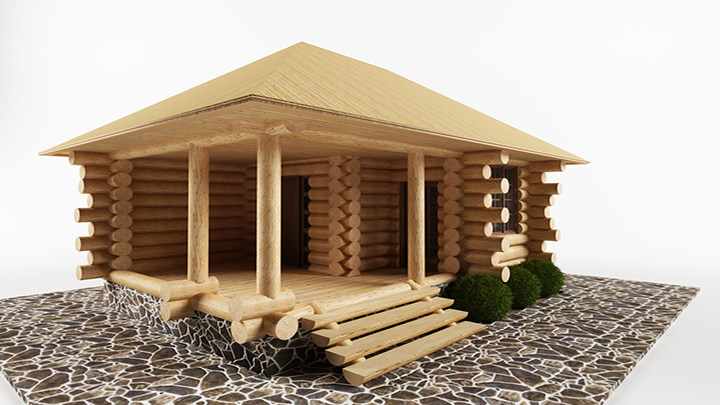 渲染模型_木屋005