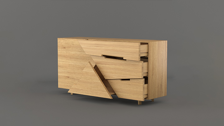 渲染模型_木柜001