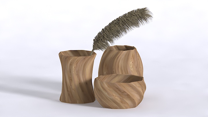 渲染模型_木花瓶001