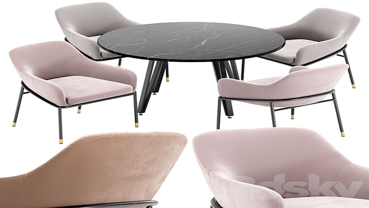 渲染模型_桌椅155