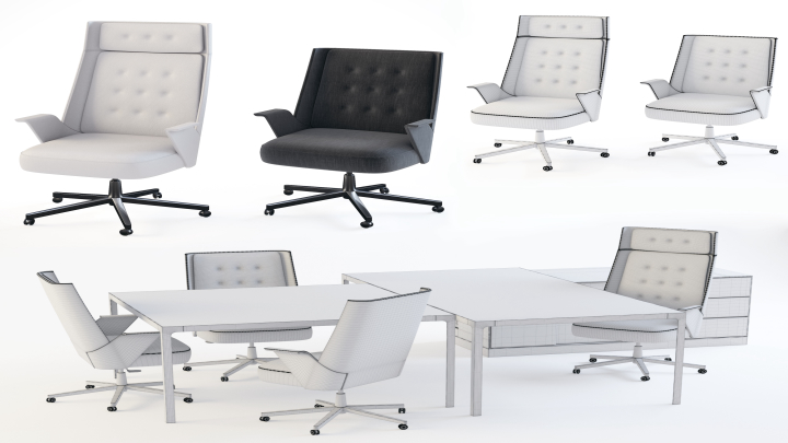 渲染模型_桌椅163