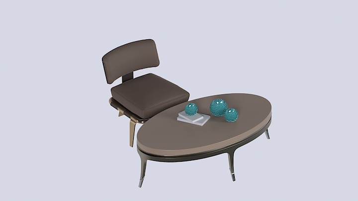 渲染模型_桌椅205