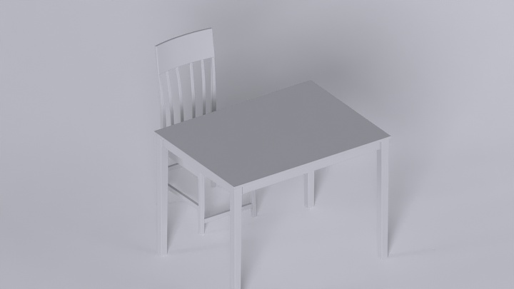 渲染模型_桌椅206