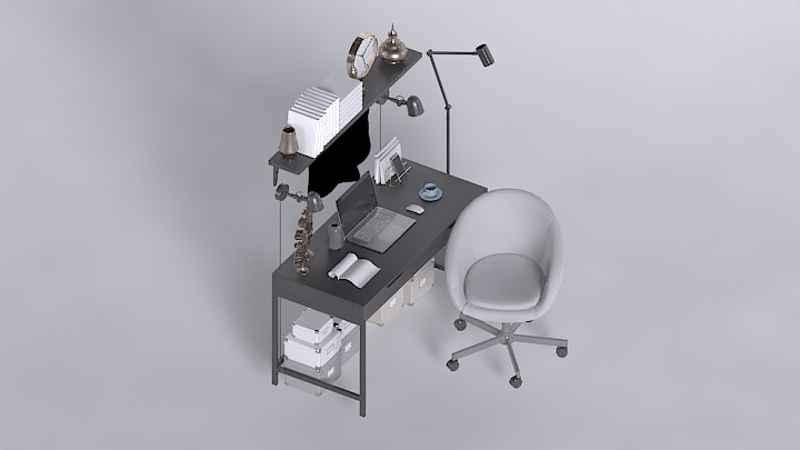 渲染模型_桌椅209