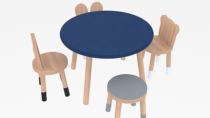 渲染模型_桌椅211