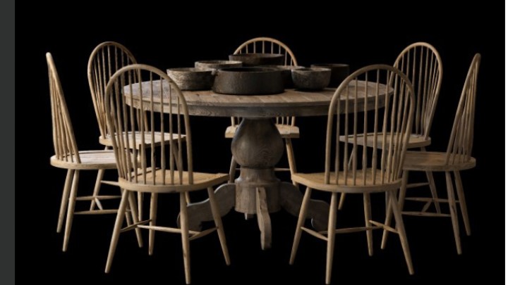 渲染模型_桌椅245