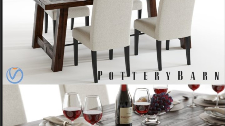 渲染模型_桌椅342