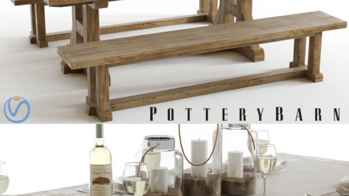 渲染模型_桌椅350