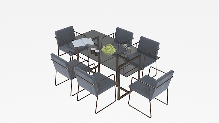 渲染模型_桌椅370