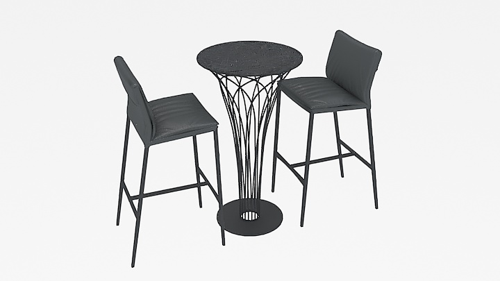 渲染模型_桌椅371