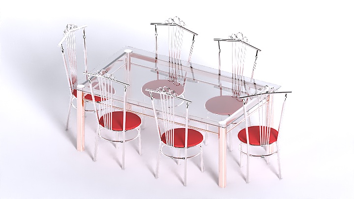 渲染模型_桌椅411