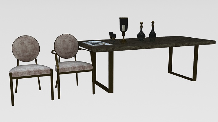 渲染模型_桌椅425