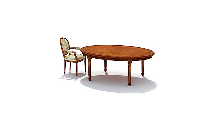 渲染模型_桌椅家具003