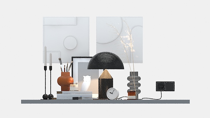 渲染模型_桌面摆件030