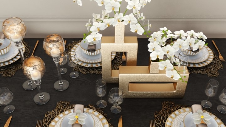 渲染模型_桌面食物餐具002