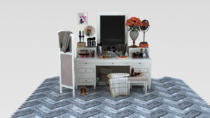 渲染模型_梳妆台052
