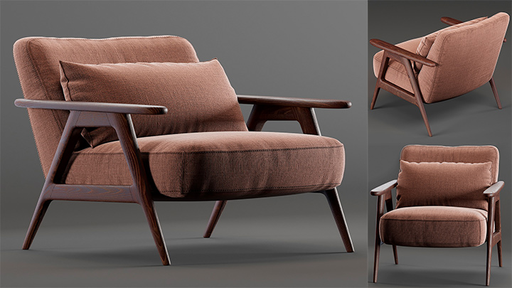 渲染模型_椅子1347