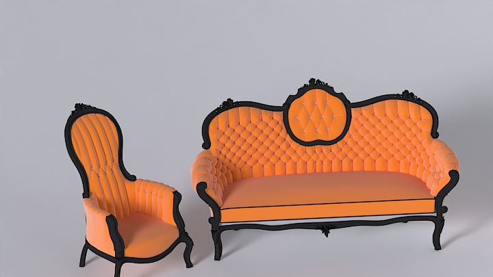 渲染模型_椅子2004